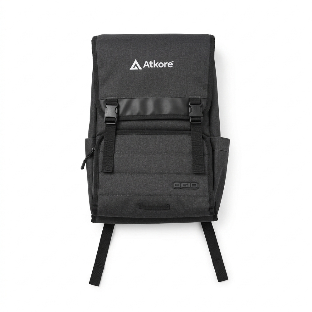 OGIO Apex Rucksack is a 17-inch computer laptop backpack Atkore‎ Logo Black